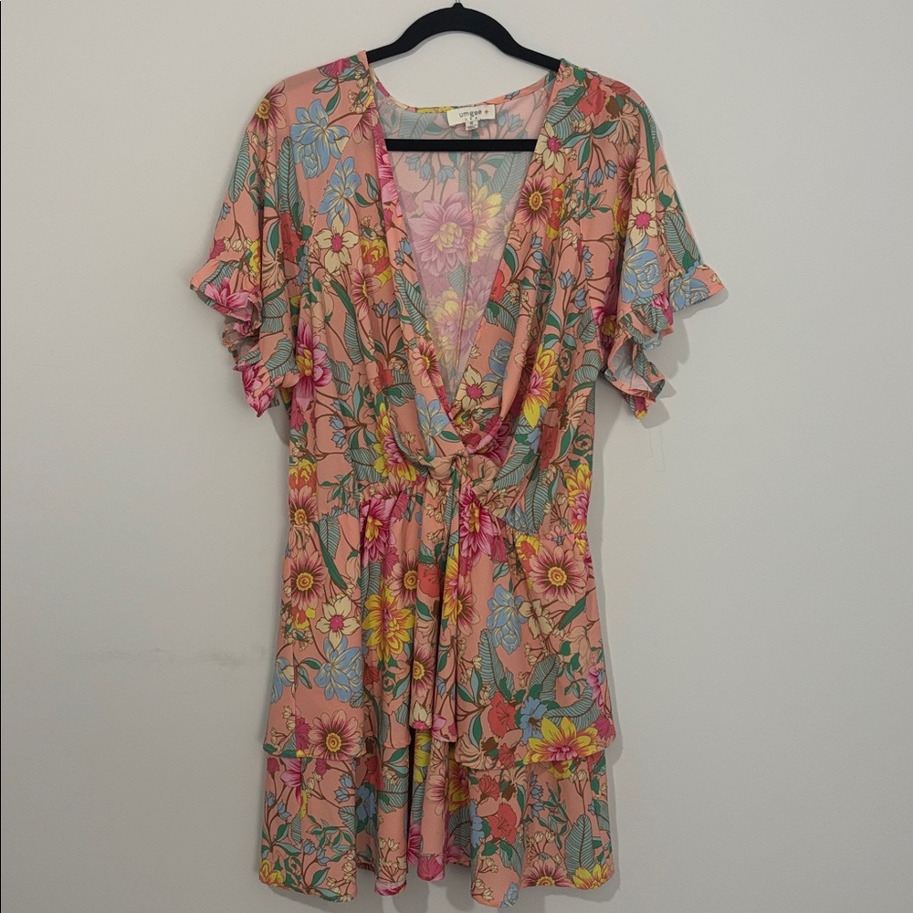 Umgee Floral Pink Dress